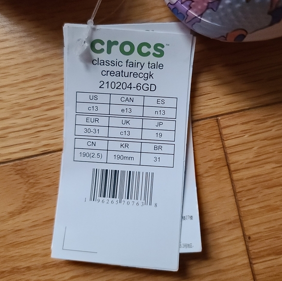 Crocs Classic Fairy Tale Unicorn Clogs, C 13, Pink/Purple - Picture 9 of 9